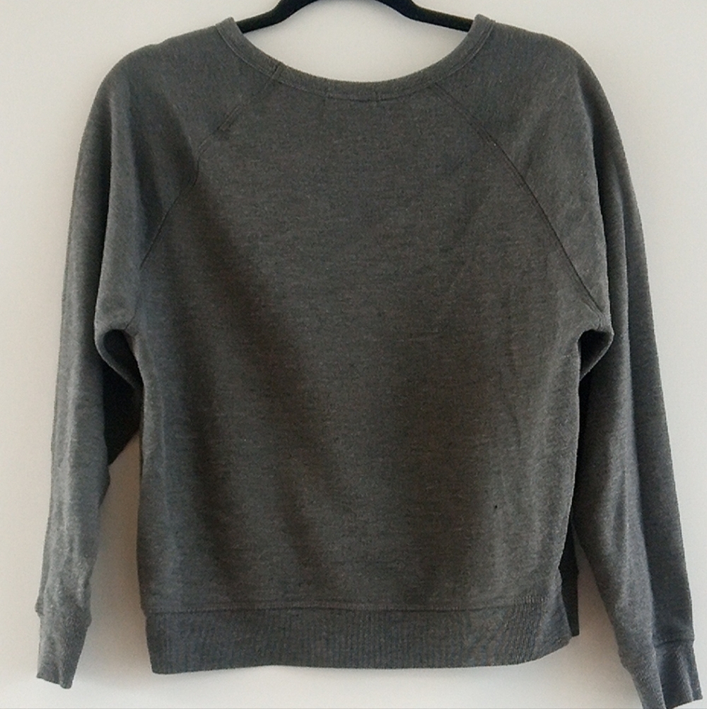 Grayson Threads Gray Good Vibes Graphic Pullover Sweatshirt Size Medium - Picture 4 of 12